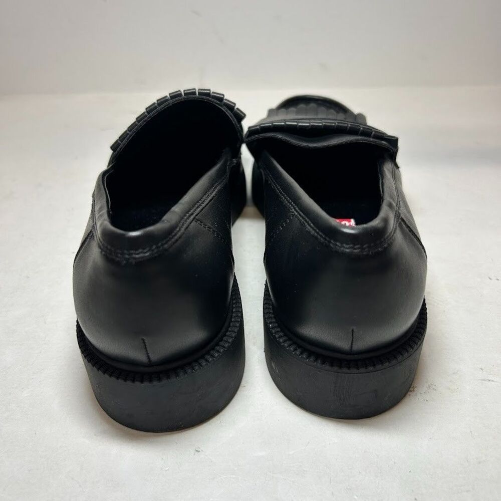 Marc Fisher Womens 10 M Black Leather Calixy Slip On Tassle Loafers DISPLAY IN8 - Picture 4 of 5